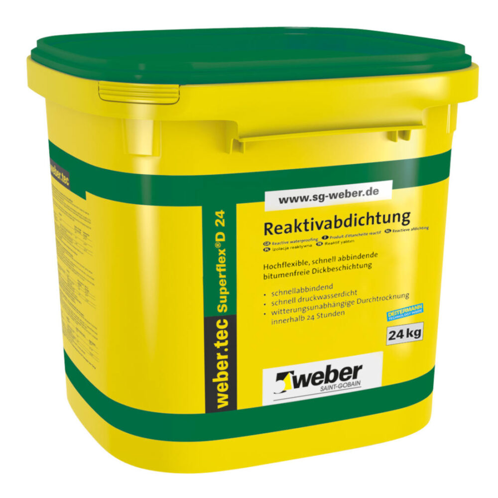 Weber.tec Superflex D24 Reaktivabdichtung schwarz 24 kg