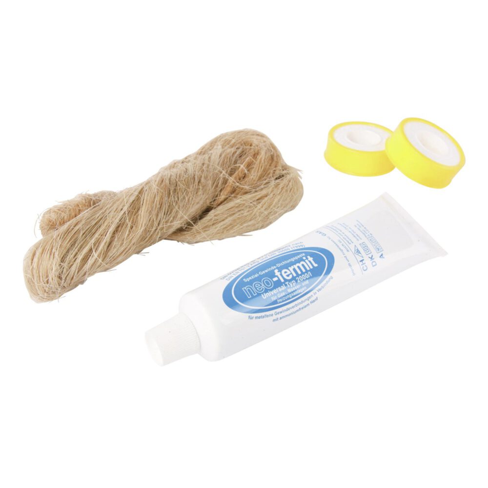 Sanitop Gewinde-Dichtungsset Hanf mit Dichtpaste und PTFE-Band