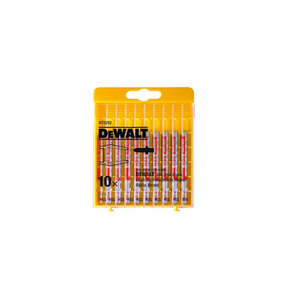 DeWalt Stichsägeblätter-Set Metall 10-teilig