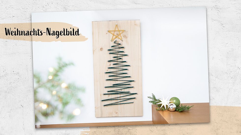 Weihnachts-Nagelbild