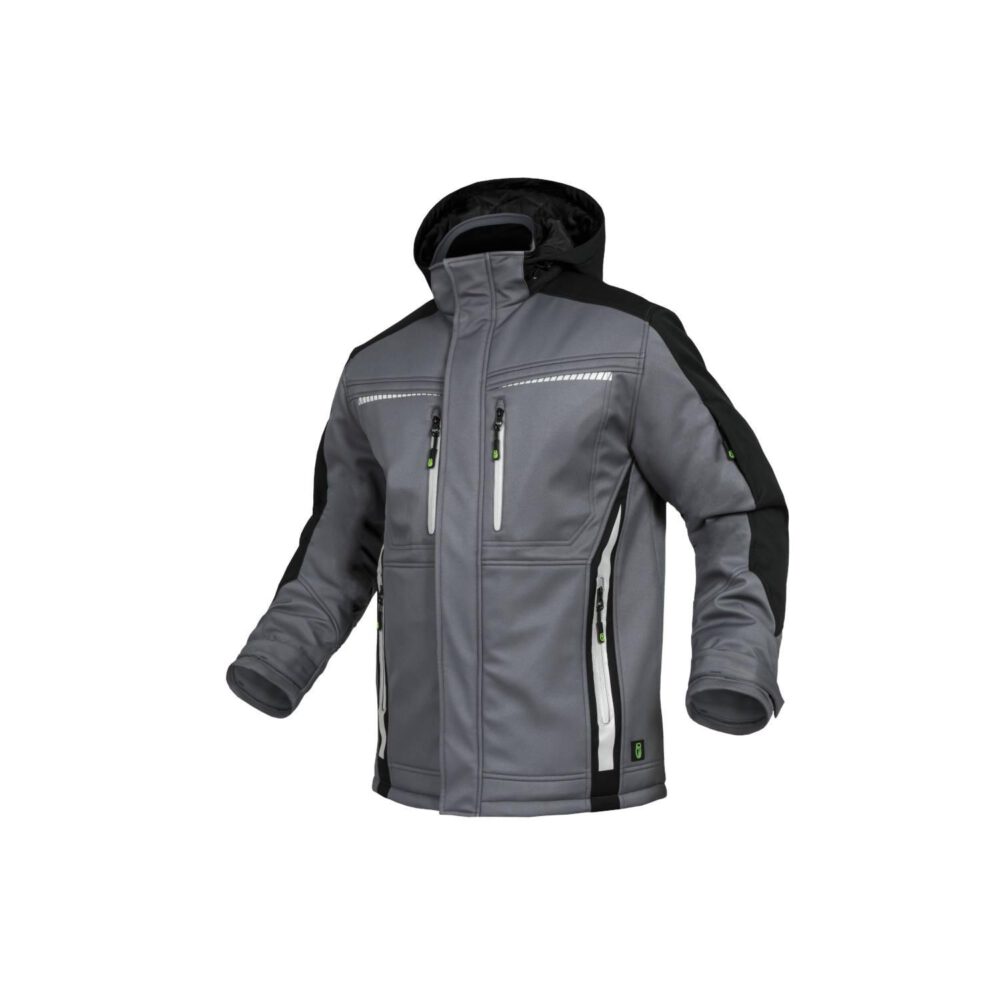Leibwächter Winter-Softshelljacke grau/schwarz