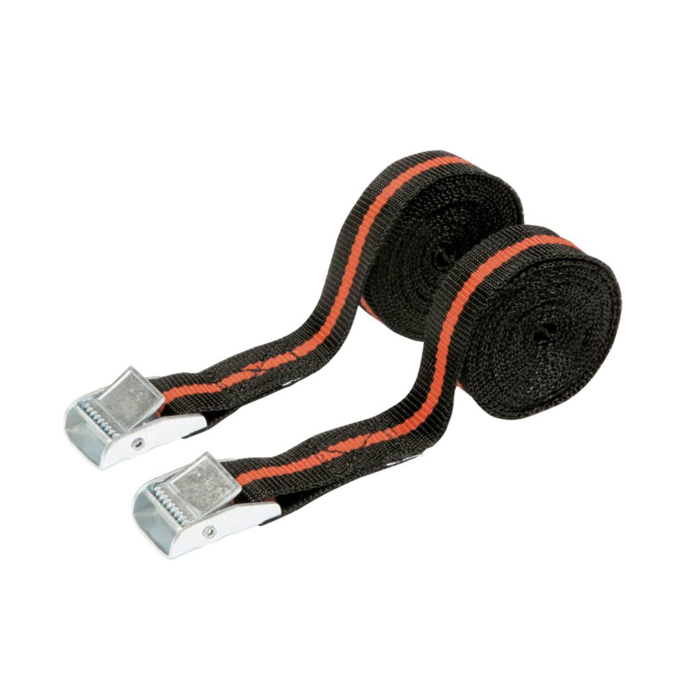 Triuso Zurrgurt-Set mit Klemmschloss 2,5 m x 25 mm