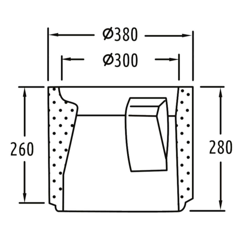 Betonschaft kurz 25 cm für Hofablauf