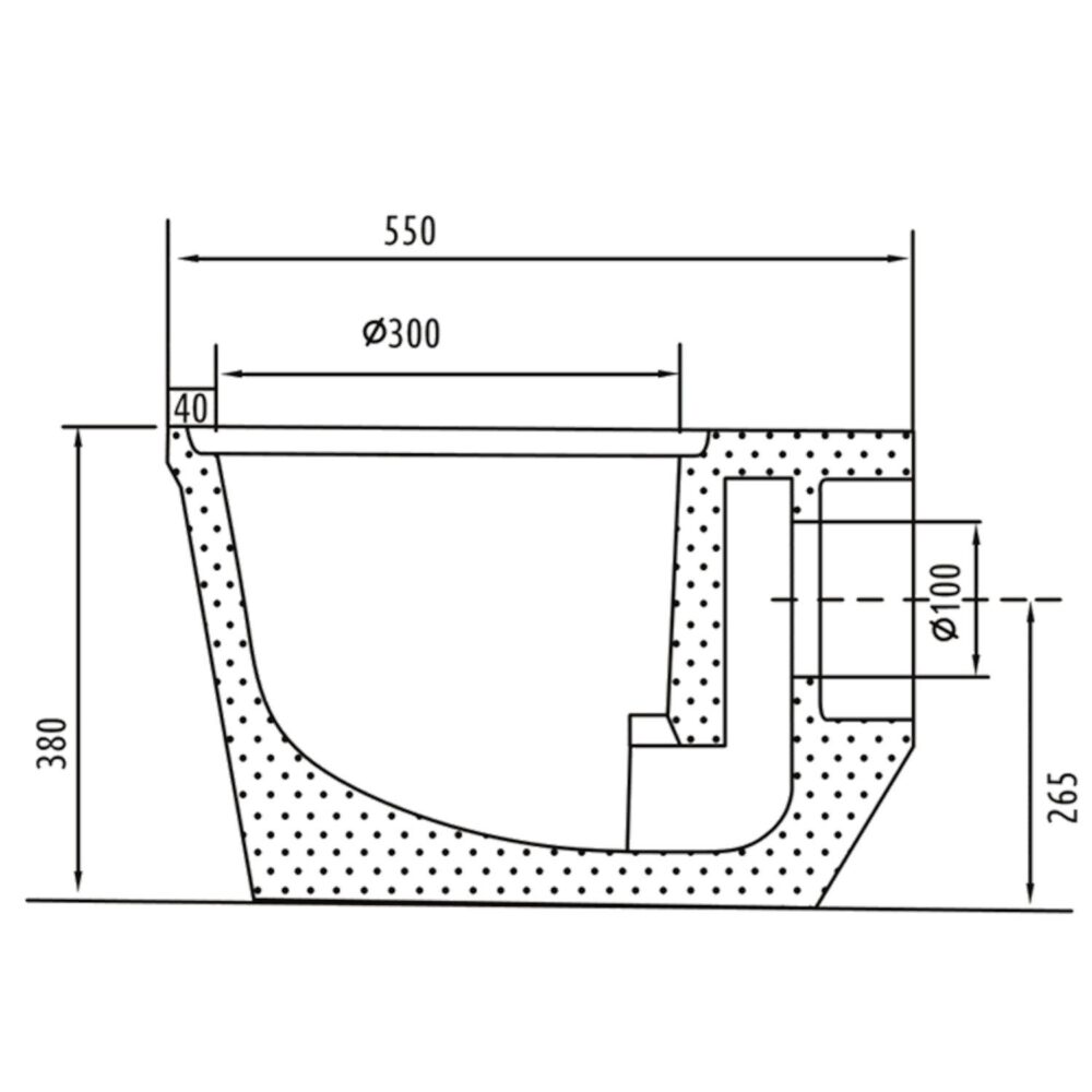 Hofablauf Beton-Boden DN 100 mit Geruchsverschluss