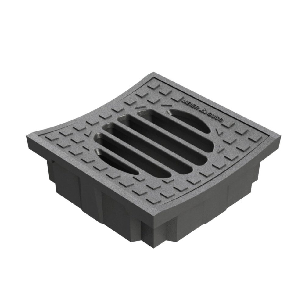 MeierGuss Aufsatz für Hofablauf Rinnenform 327 x 327 mm