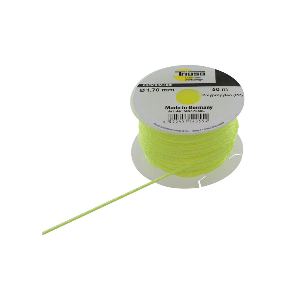 Triuso Leucht-Maurerschnur gelb 1,7 mm 50 m