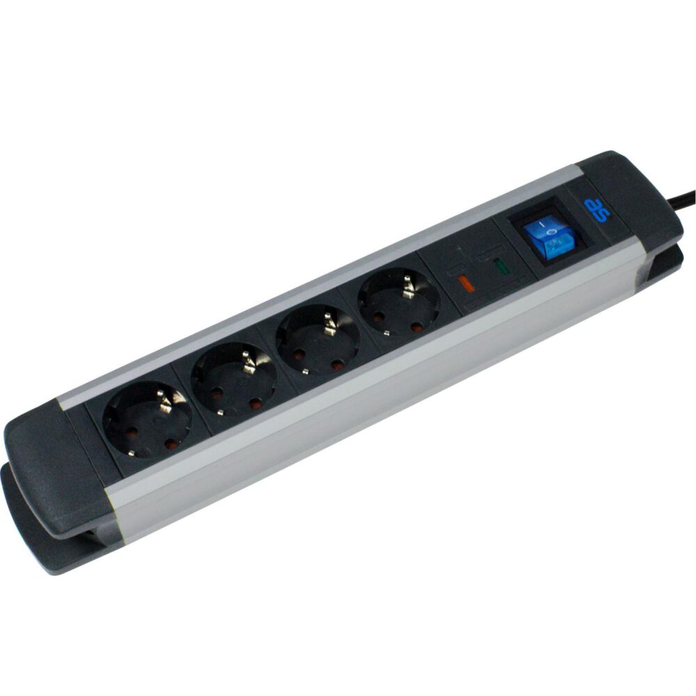 as-Schwabe Steckdosenleiste ALUX 4-fach mit USB