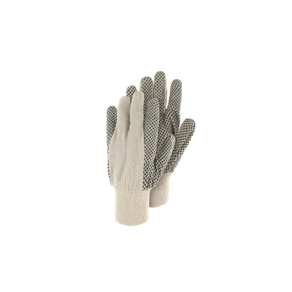Triuso Gartenhandschuhe Baumwolle mit Noppen