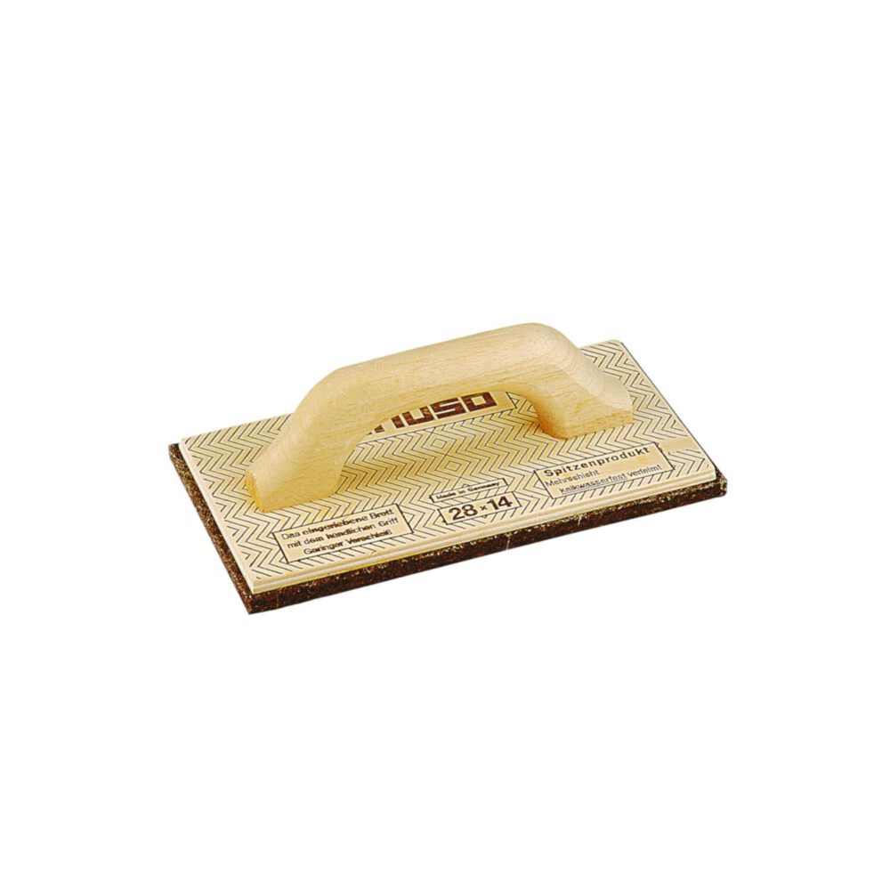 Triuso Holz-Reibebrett mit 10 mm Filzbelag 14 x 28 cm