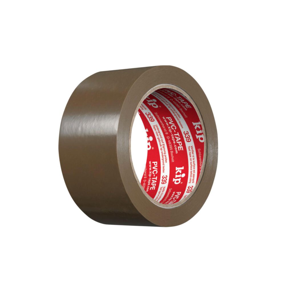 Kip 339 PVC-Packband braun 50 mm × 66 m