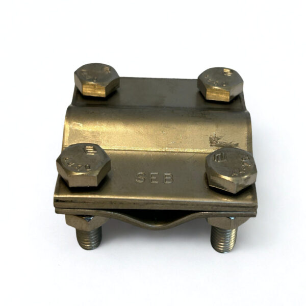 Erdungsbandklemme Edelstahl V4A 3-fach mit Zwischenplatte