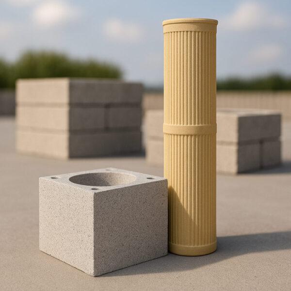 Schornsteinrohre und Mantelsteine