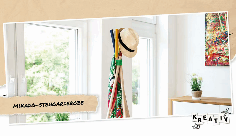 Mikado-Stehgarderobe