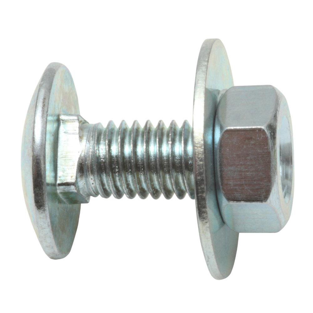 SWG Zargenschrauben 8 × 19 mm verzinkt mit Mutter und Scheibe (25 St.)