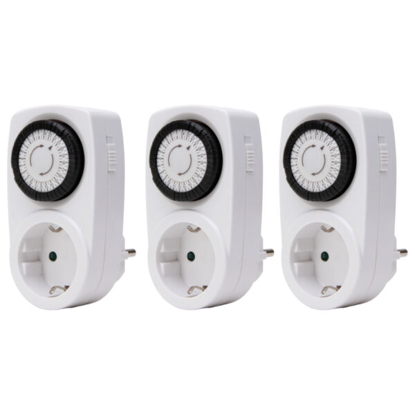 Kopp Tageszeitschaltuhr mechanisch IP20 230V 3er-Set weiß