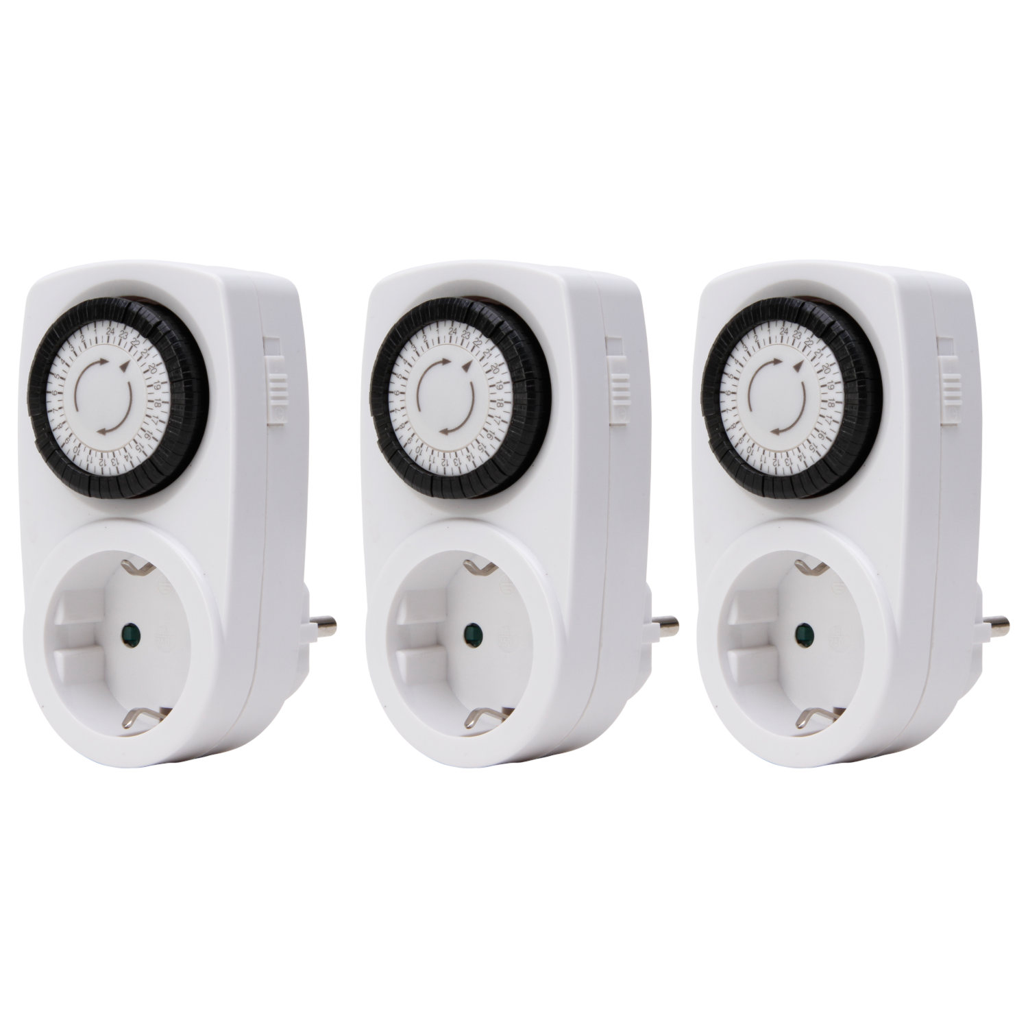 Kopp Tageszeitschaltuhr mechanisch IP20 230V 3er-Set weiß