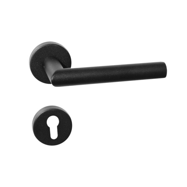 Lienbacher Rosettengarnitur Thema Black Soft Line Edelstahl