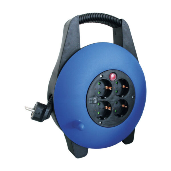 as-Schwabe Kabeltrommel 10 m PVC blau 4 Steckdosen
