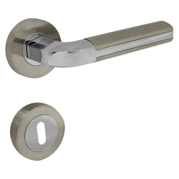 Lienbacher Rosettengarnitur Data Zamak verchromt nickelmatt