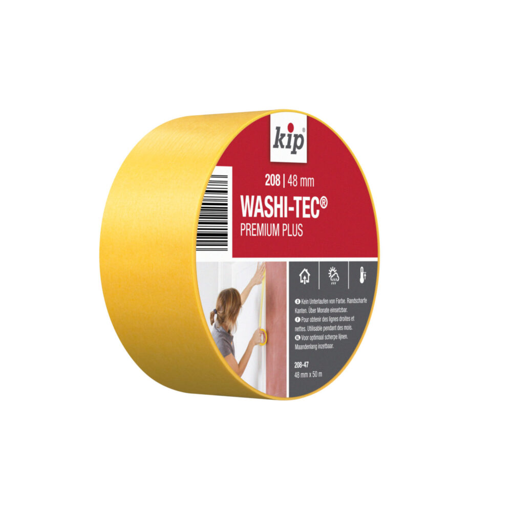 Kip 208 Fineline-Tape WASHI-TEC Goldkrepp 48 mm x 50 m