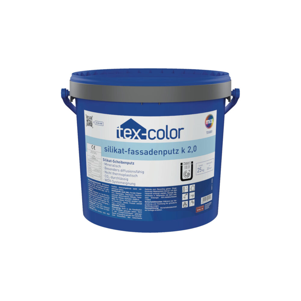 Tex-Color TC4301 Silikat-Fassadenputz K 2,0 mm weiß 25 kg
