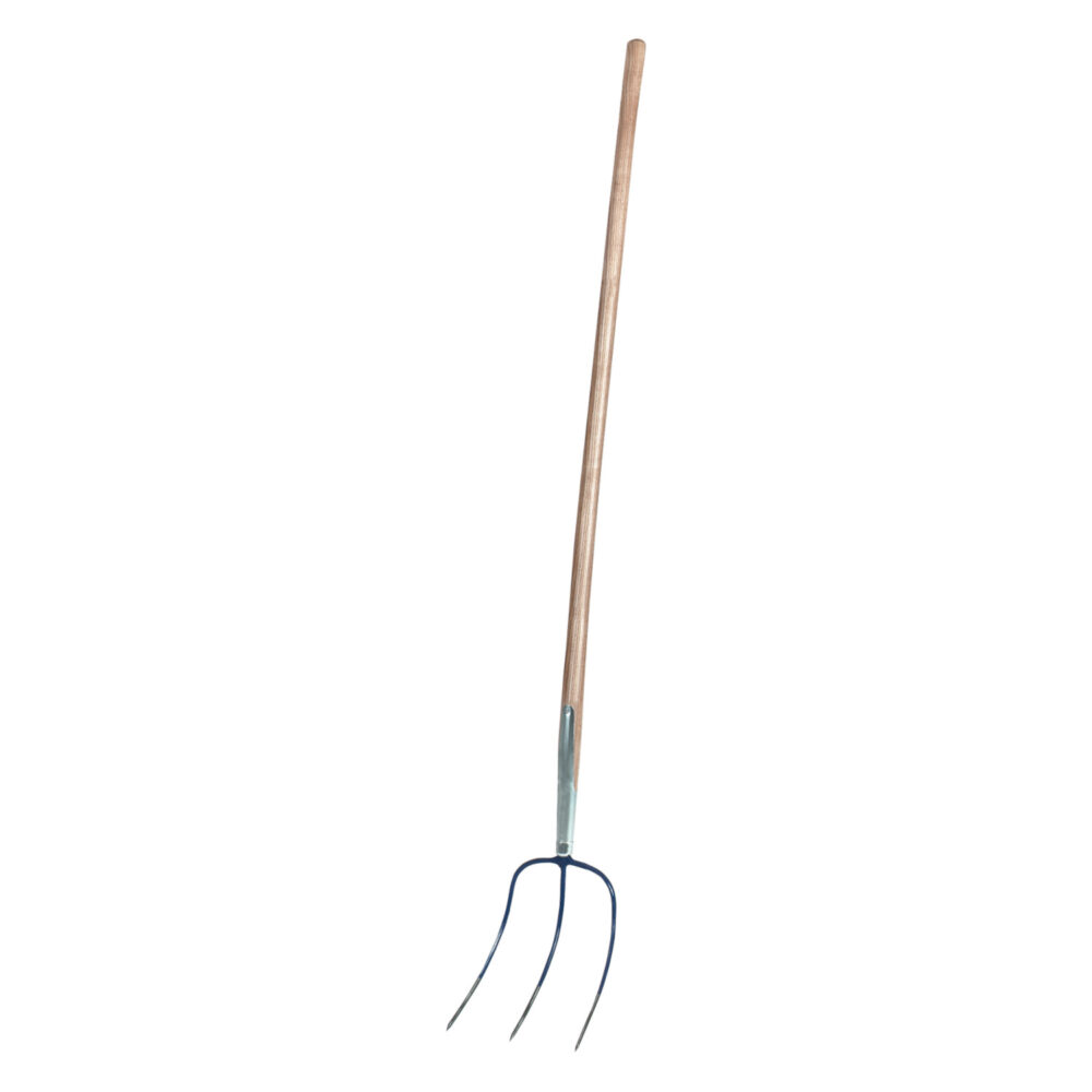 Triuso Dunggabel 3 Zinken mit Eschenstiel 135 cm Blau