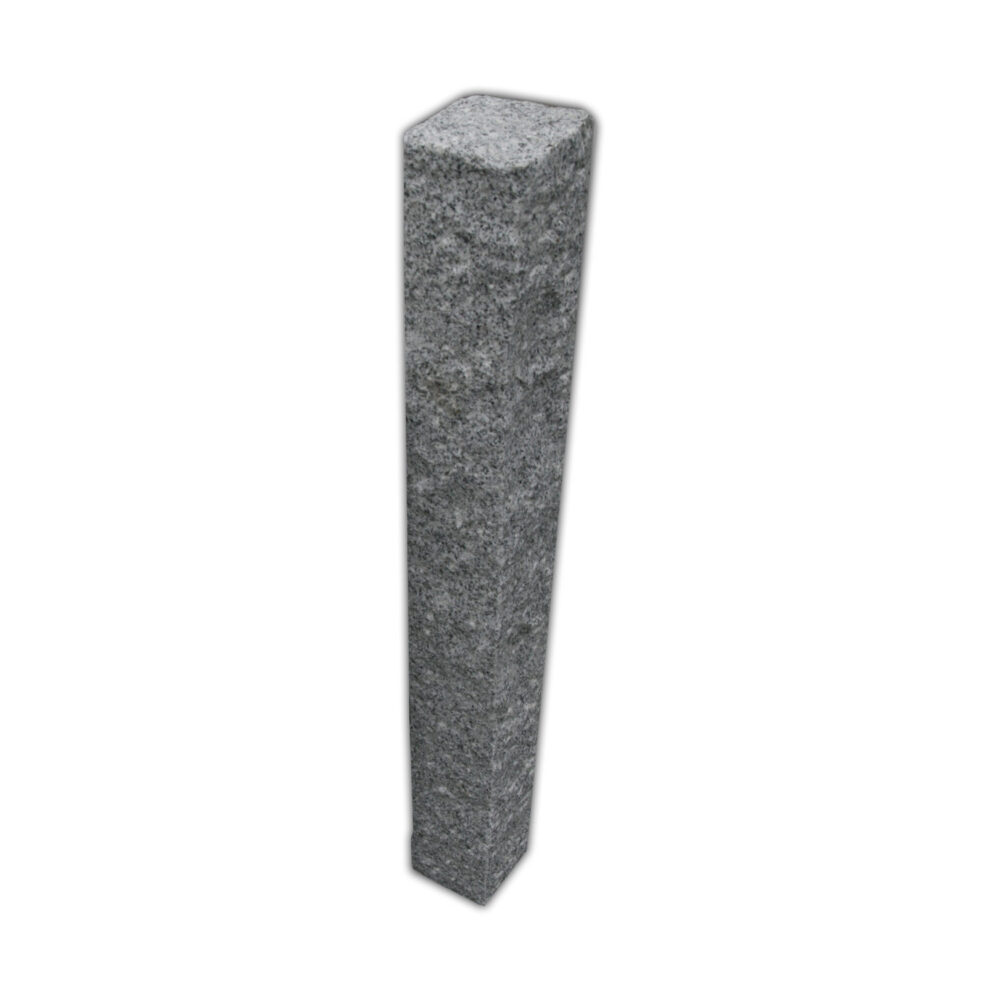 Granit-Palisade grau gestockt 12 x 12 cm
