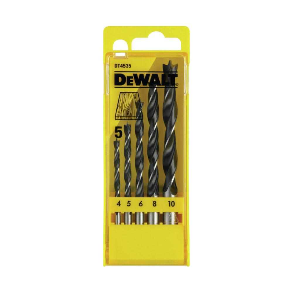 DeWalt Holzspiralbohrer-Set 5-teilig 4–10 mm