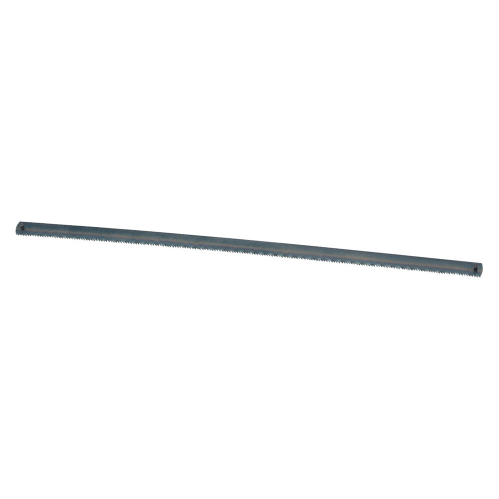 150-mm-Metallsägeblätter mit langen, schmalen Metallsägeblättern mit scharfen Zähnen entlang einer Kante, dargestellt vor einem weißen Hintergrund.